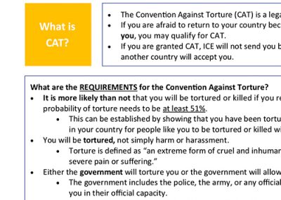 Protections Under the Convention Against Torture – English