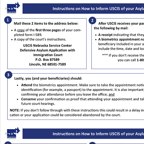 USCIS Asylum Biometrics Instructions – English