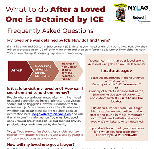ICE Detained Flyer – English