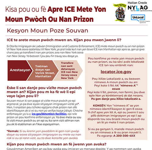 ICE Detained Flyer – Haitian Creole