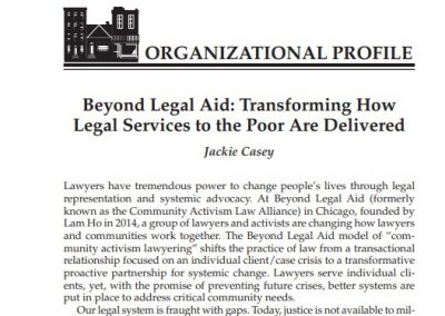Beyond Legal Aid: Transforming How Legal Services are Delivered to the Poor