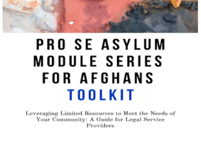 ABA: Pro se Asylum Module Series for Afghans Toolkit