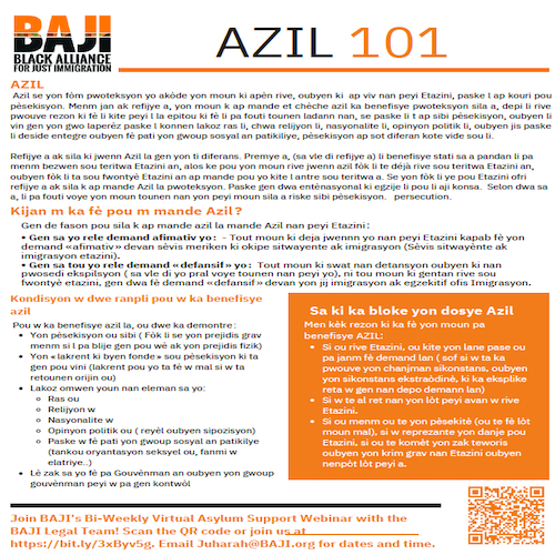 BAJI: Asylum 101 (Creole)