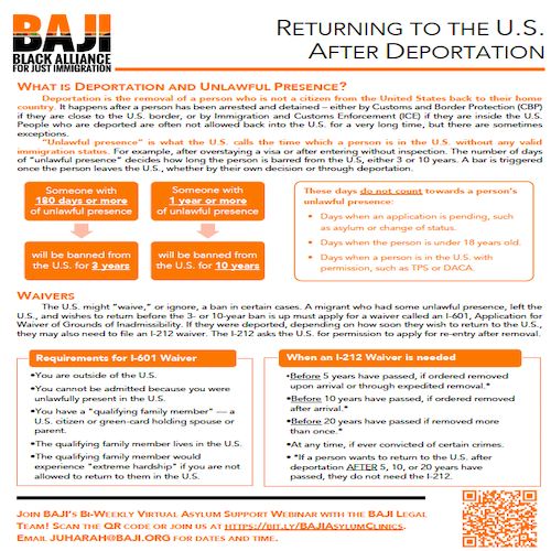 BAJI: Returning to the U.S. After Deportation (English)