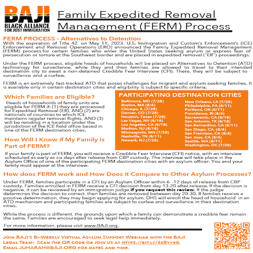 BAJI: Family Expedited Removal Management (FERM) (English)