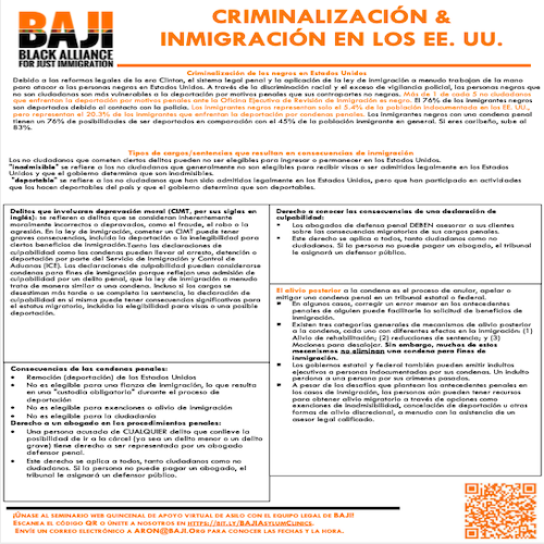 BAJI: Criminalización e Inmigración