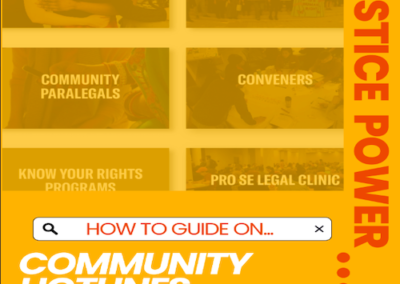 JusticePower – How-to Guide: Community Hotlines