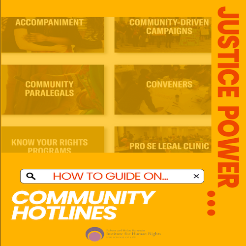 JusticePower – How-to Guide: Community Hotlines